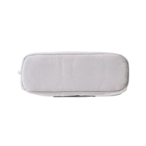 ガジェットポーチ/キルティング/オニオンスティッチ/スタンドタイプ/大容量/グレー