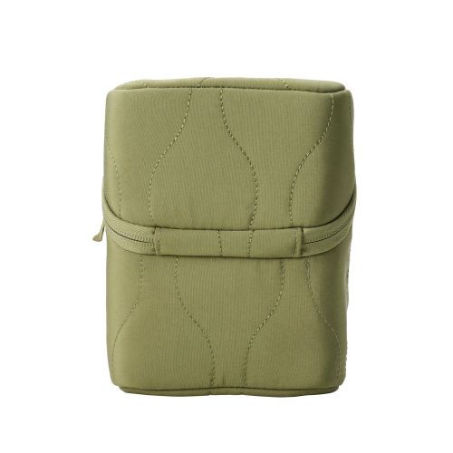 ガジェットポーチ/キルティング/オニオンスティッチ/スタンドタイプ/カーキ