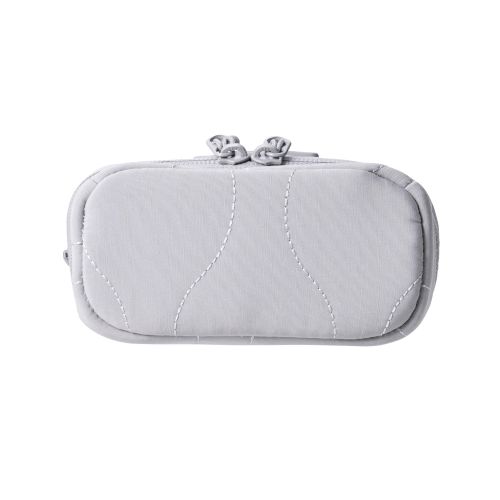 ガジェットポーチ/キルティング/オニオンスティッチ/スタンドタイプ/グレー