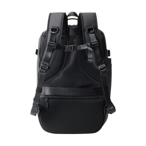 バッグパック/シューズ収納/180°オープンメイン気室/15.6インチ/ブラック