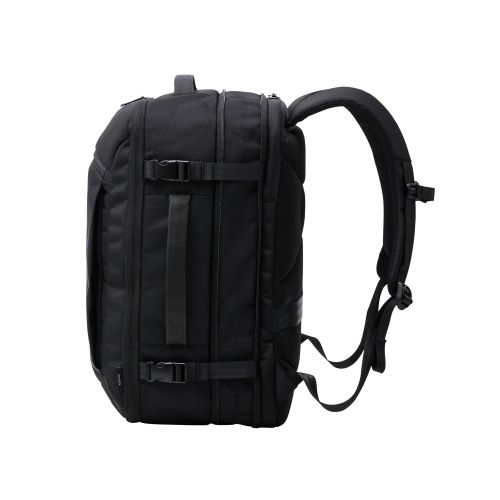 バックパック/マチ拡張/圧縮機能/出張/15.6inch/大容量/180°フルオープン/ブラック