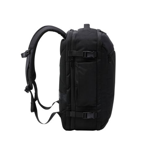 バックパック/マチ拡張/圧縮機能/出張/15.6inch/大容量/180°フルオープン/ブラック