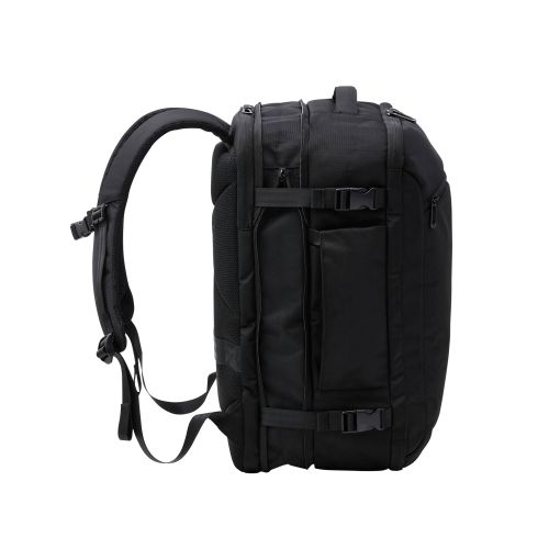 バックパック/マチ拡張/圧縮機能/出張/15.6inch/大容量/180°フルオープン/ブラック