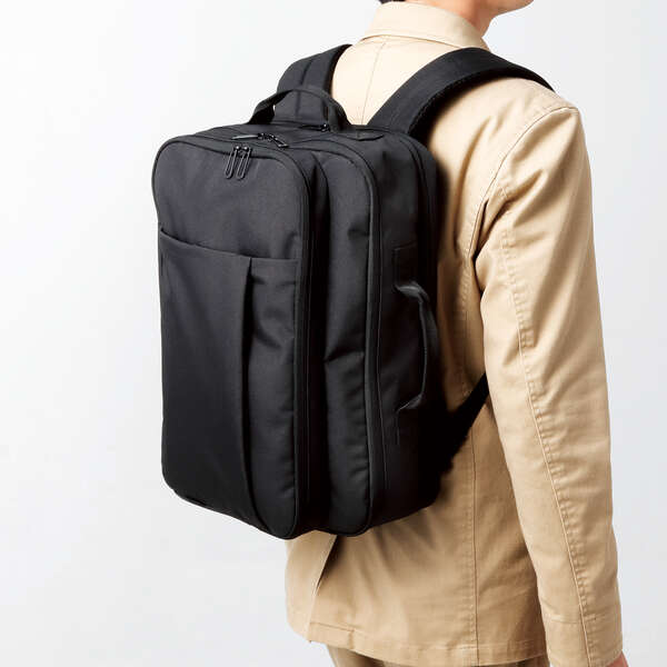 キャリングバッグ/ビジネスバックパック/2way/15.6インチ/ブラック