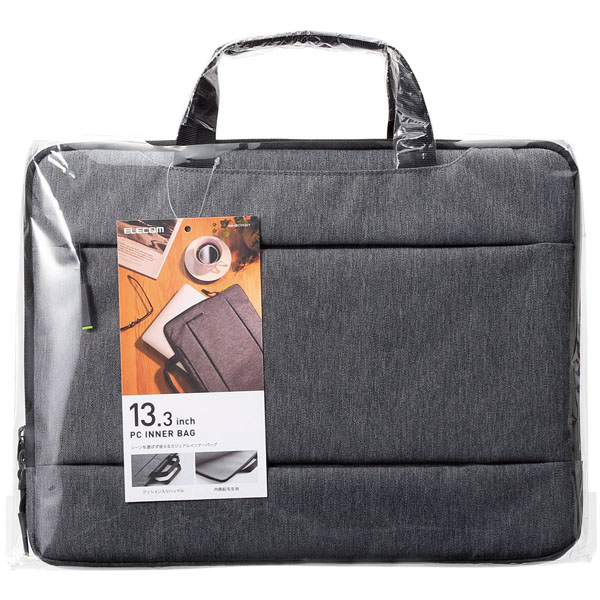 PC用インナーバッグ/取っ手付き/カジュアル/13.3インチ/グレー