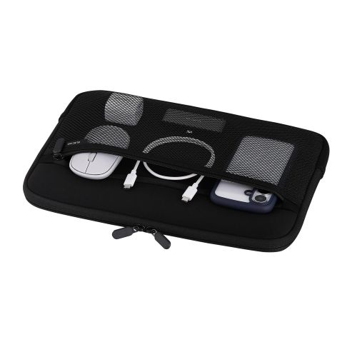 インナーバッグ/13.3インチ/ファスナーポケット/ブラック