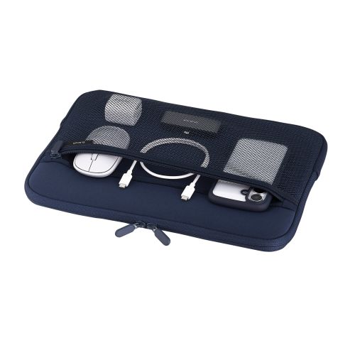 PC用インナーバッグ/ネオプレン/14インチ/ファスナーポケット/ネイビー