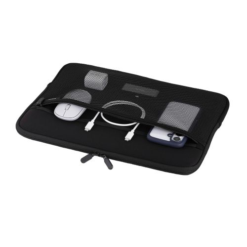 PC用インナーバッグ/ネオプレン/15.6インチ/ファスナーポケット/ブラック