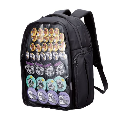 バックパック/推しごとバッグ/痛バッグ/Lサイズ/フロントパーツ着脱可能/擬態モード/推し活モード/ブラック