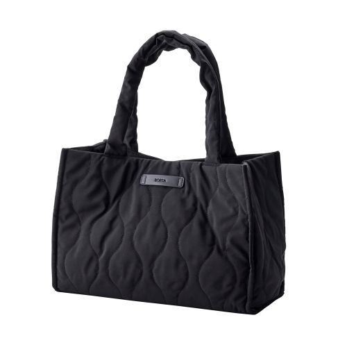 トートバッグ/キルティング/オニオンスティッチ/ブラック