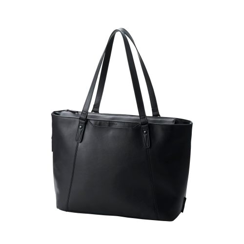 トートバッグ/合皮/スマホポケット/14.0inch/15L/ブラック