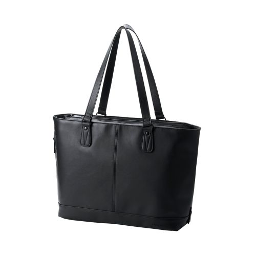 トートバッグ/合皮/アオリワイド/14.0inch/15L/ブラック