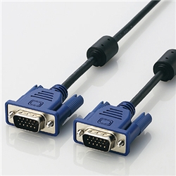 RoHS対応D-sub15ピン(ミニ)ケーブル/スリム/1.5m/ブラック