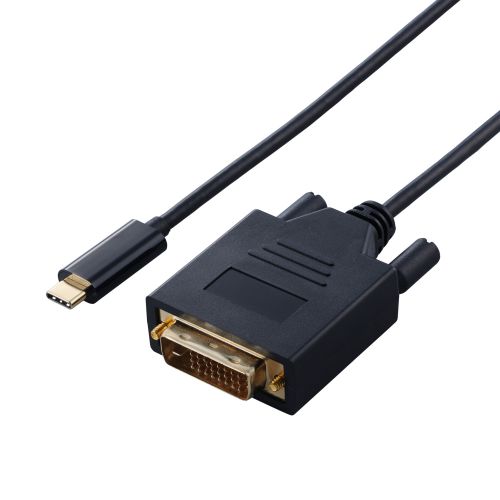 変換ケーブル/Type-C-DVI/2.0m/ブラック