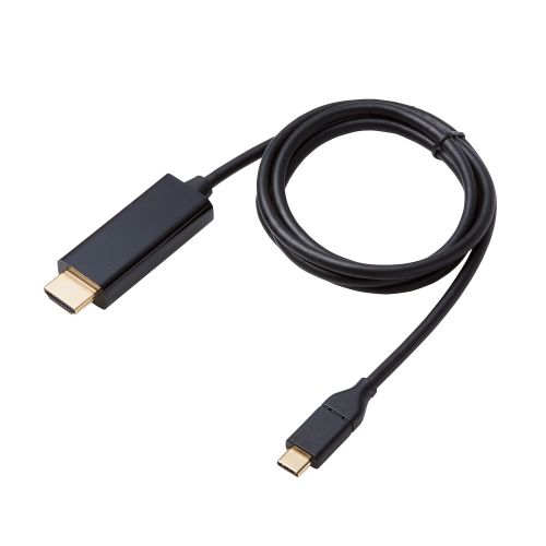 映像変換ケーブル/USB Type-C-HDMI/ミラーリング対応/60Hz/1.0m/ブラック