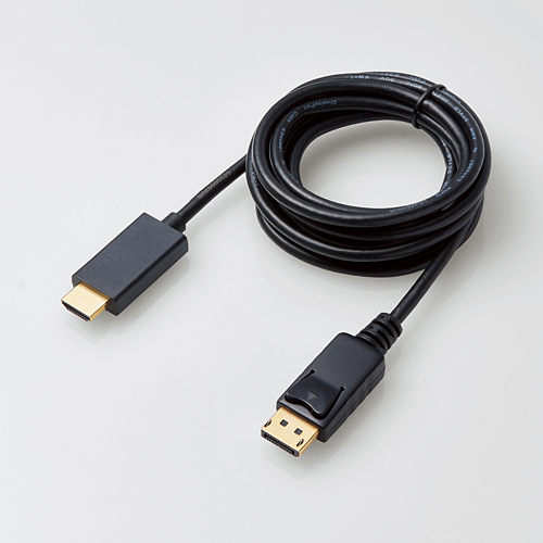 変換ケーブル/DisplayPort - HDMI/2.0m/ブラック