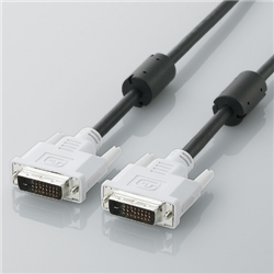 DVIデュアルリンクケーブル 2.0m/DVI-D24pinオス-DVI-D24pinオス(ブラック)