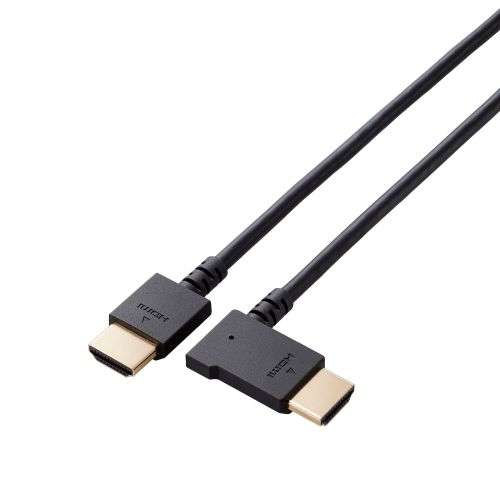 HDMIケーブル/L字/やわらか/左向き/2m/ブラック