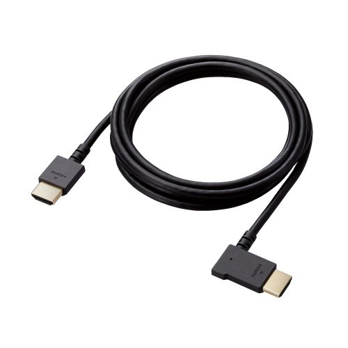 HDMIケーブル/L字/やわらか/左向き/2m/ブラック