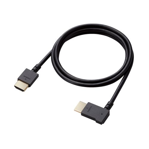 HDMIケーブル/L字/やわらか/右向き/1m/ブラック