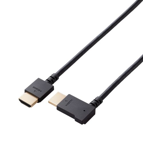 HDMIケーブル/L字/やわらか/右向き/2m/ブラック