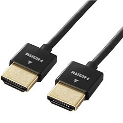 HDMIケーブル/イーサネット対応/スーパースリム/1.5m/ブラック