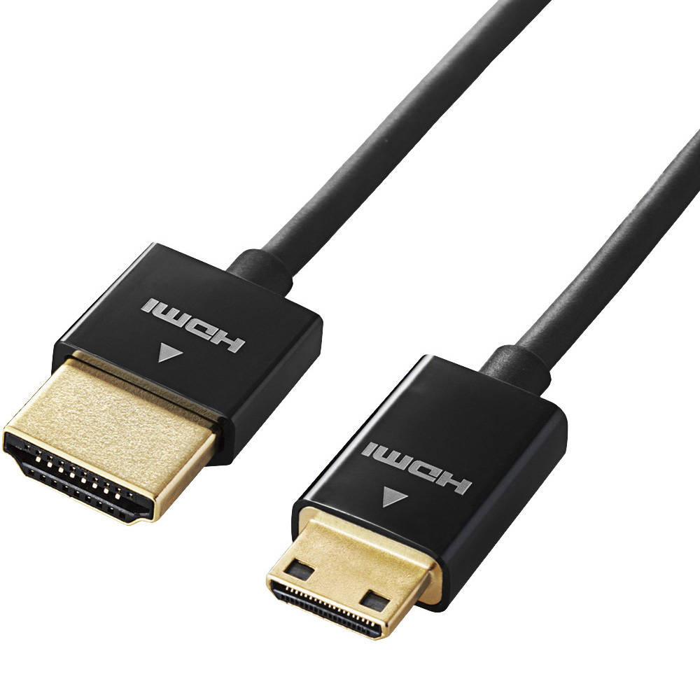 HDMIケーブル/イーサネット対応/スーパースリム/mini/1.5m/ブラック