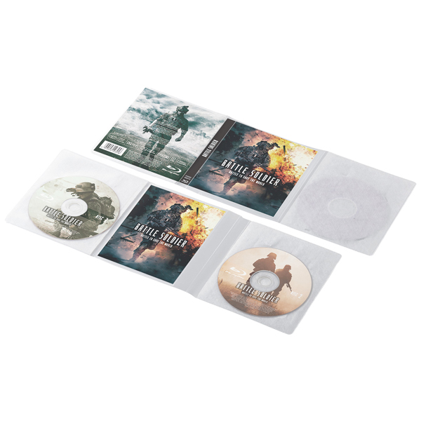 市販ディスク圧縮ケース/Blu-ray対応/2枚収納/10枚/ホワイト