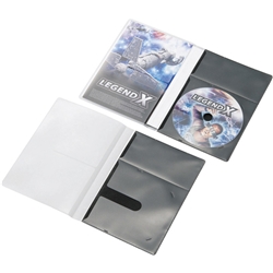 CD/DVD用スリム収納ソフトケース/1枚収納タイプ/10個入り/ブラック