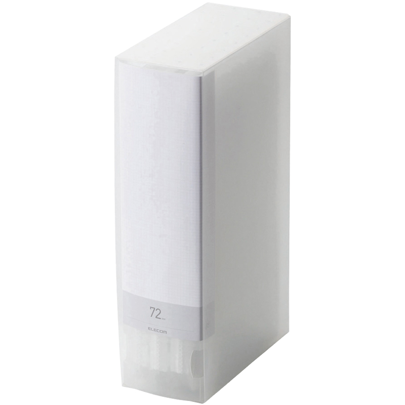 CD/DVD/Blu-ray対応ファイルケース/72枚収納/クリア