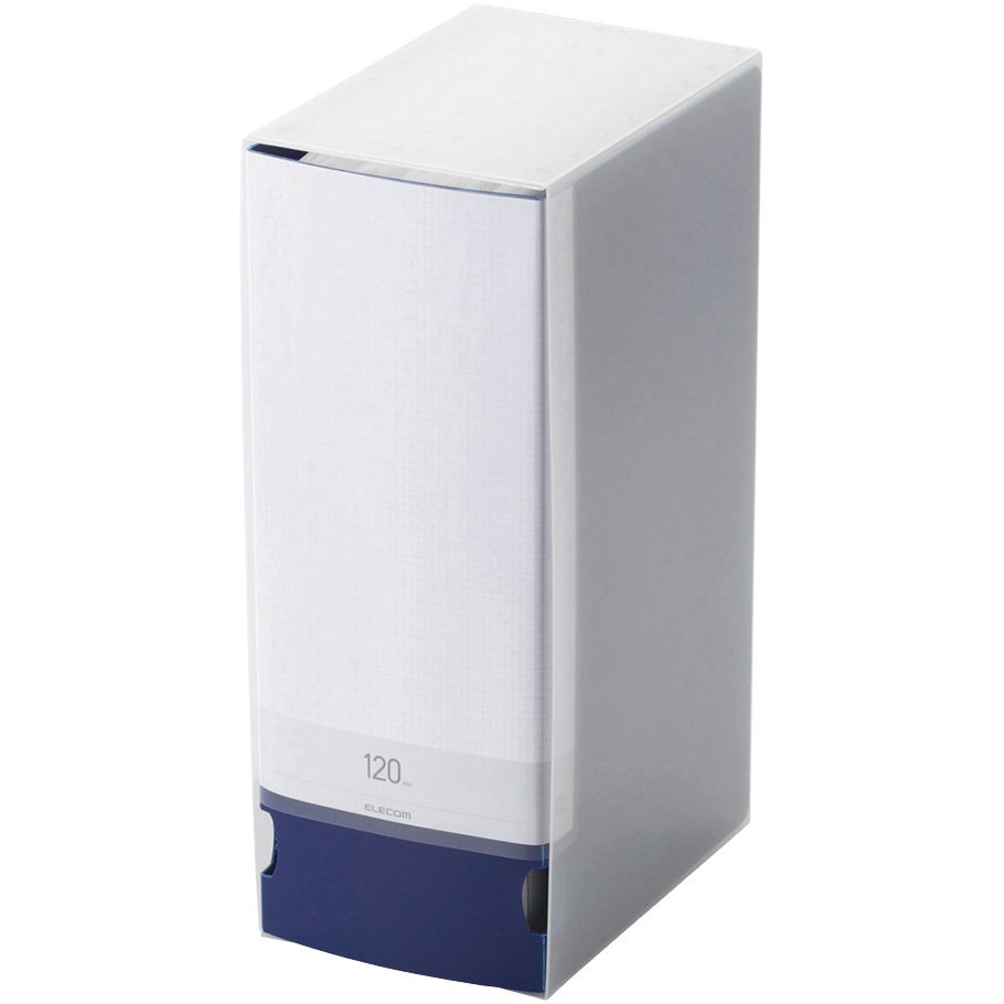 CD/DVD対応ファイルケース/120枚収納/ブルー