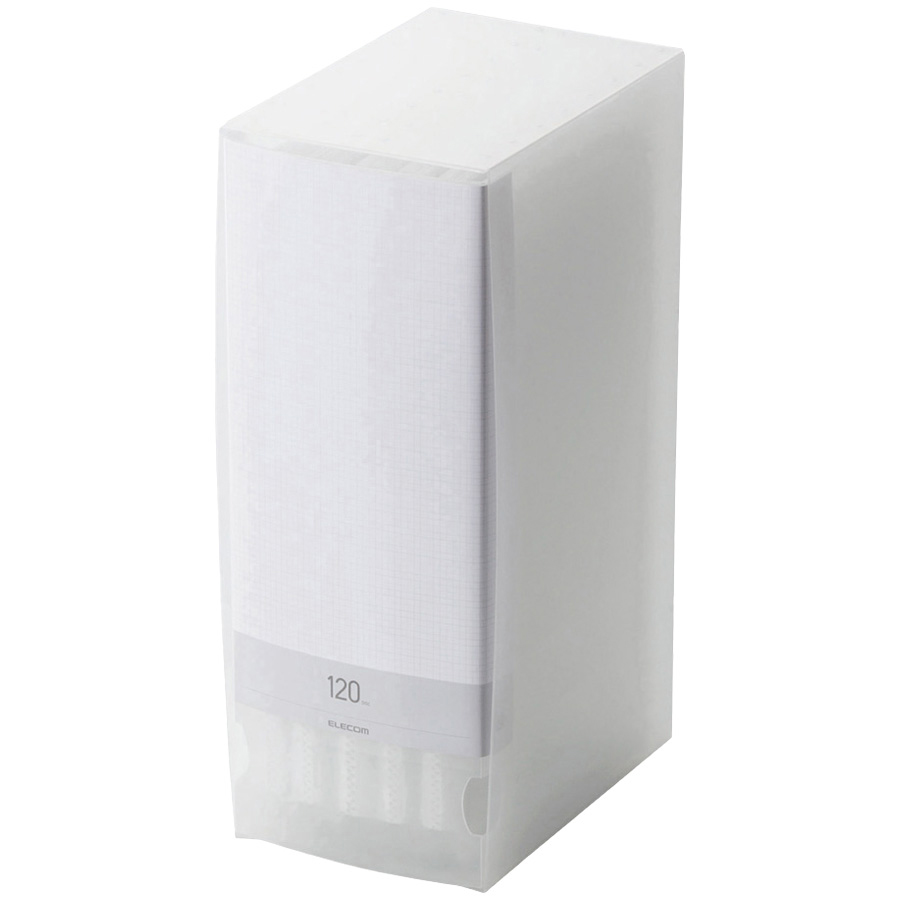 CD/DVD対応ファイルケース/120枚収納/クリア