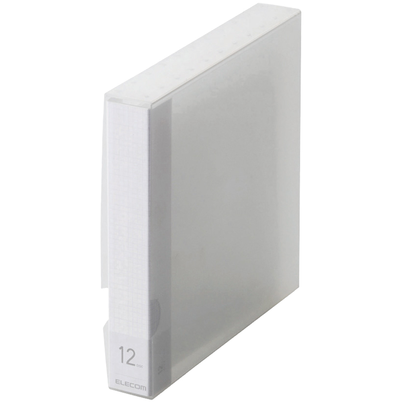 CD/DVD対応ファイルケース/12枚収納/クリア