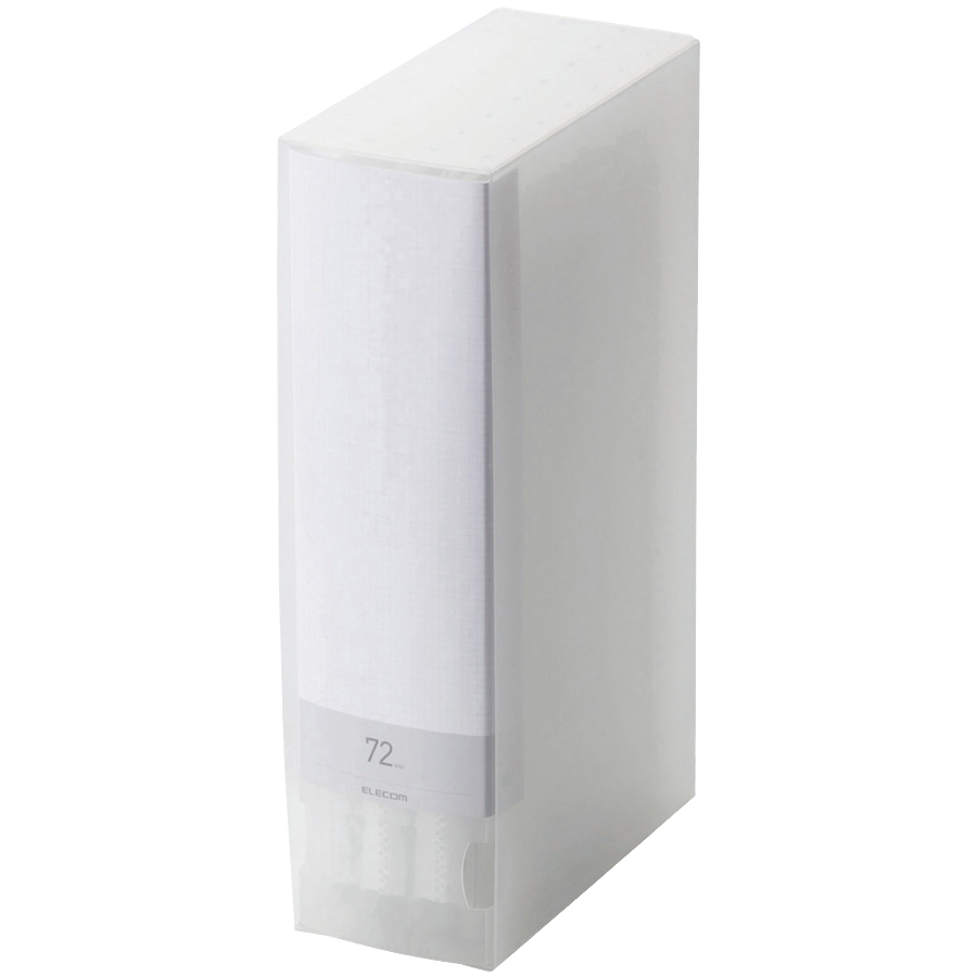 CD/DVD対応ファイルケース/72枚収納/クリア