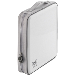 CD/DVDケース/セミハード/ファスナー付/160枚入/ホワイト