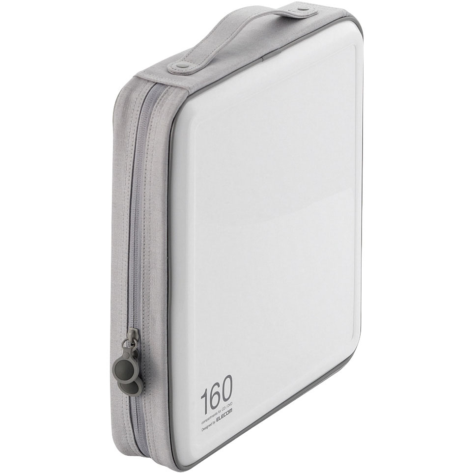 CD/DVDケース/セミハード/ファスナー付/160枚入/ホワイト