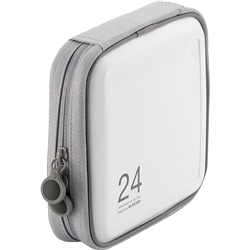 CD/DVDケース/セミハード/ファスナー付/24枚入/ホワイト