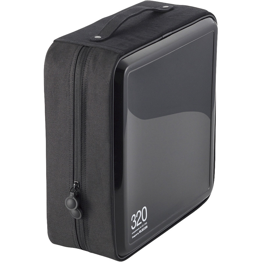 CD/DVDケース/セミハード/ファスナー付/320枚入/ブラック