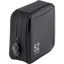 CD/DVDケース/セミハード/ファスナー付/52枚入/ブラック