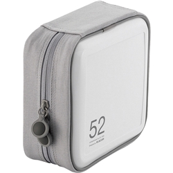 CD/DVDケース/セミハード/ファスナー付/52枚入/ホワイト