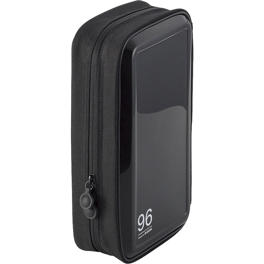 CD/DVDケース/セミハード/ファスナー付/96枚入/ブラック