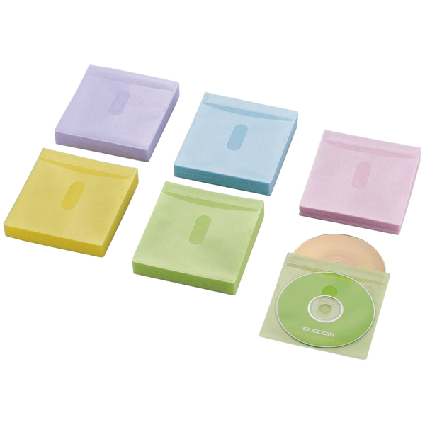 不織布ケース/Blu-ray対応/両面収納/タイトルカード付/120枚入/240枚収納/5色アソート