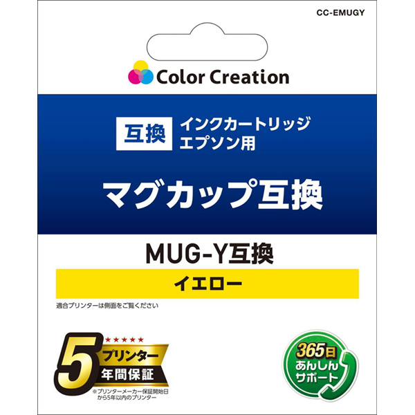 Color Creation 汎用インクカートリッジ/EPSON/MUG-Y互換/マグカップ/イエロー