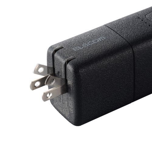 モバイルバッテリー/リチウムイオン電池/AC一体型/おまかせ充電/USB PD/30W/5000mAh/USB-C入出力×1/PSE適合/ブラック