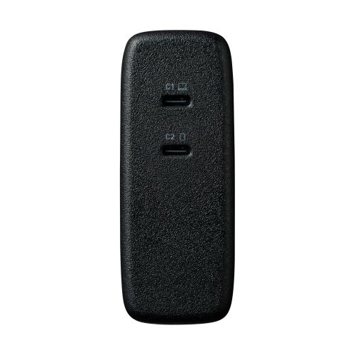 モバイルバッテリー/リチウムイオン電池/AC一体型/おまかせ充電/USB PD/最大67W/5000mAh/USB-C入出力×2/PSE適合/ブラック