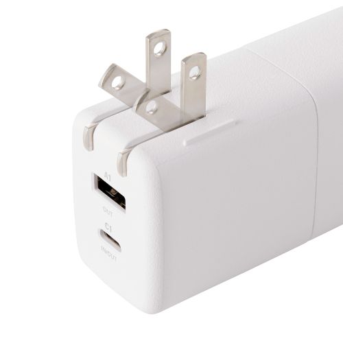 モバイルバッテリー/リチウムイオン電池/AC一体型/USB PD/30W/5000mAh/USB-C入出力/USB-A出力/PSE適合/しろちゃん