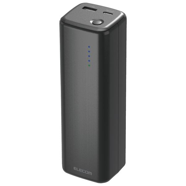 モバイルバッテリー/USB Power Delivery認証/20100mAh/52.5W/USB-C 1ポート/USB-A 1ポート/ブラック