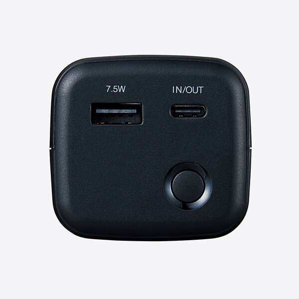 モバイルバッテリー/USB Power Delivery認証/20100mAh/52.5W/USB-C 1ポート/USB-A 1ポート/ブラック