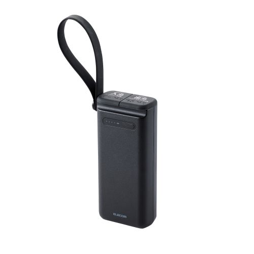 リン酸鉄モバイルバッテリー/30000mAh/防水・防塵/IP44/USB Power Delivery/45W出力/USB-A×1/USB-C×1/ブラック