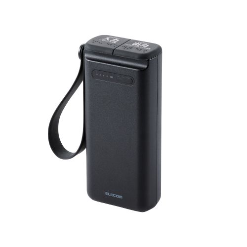 リン酸鉄モバイルバッテリー/30000mAh/防水・防塵/IP44/USB Power Delivery/45W出力/USB-A×1/USB-C×1/ブラック
